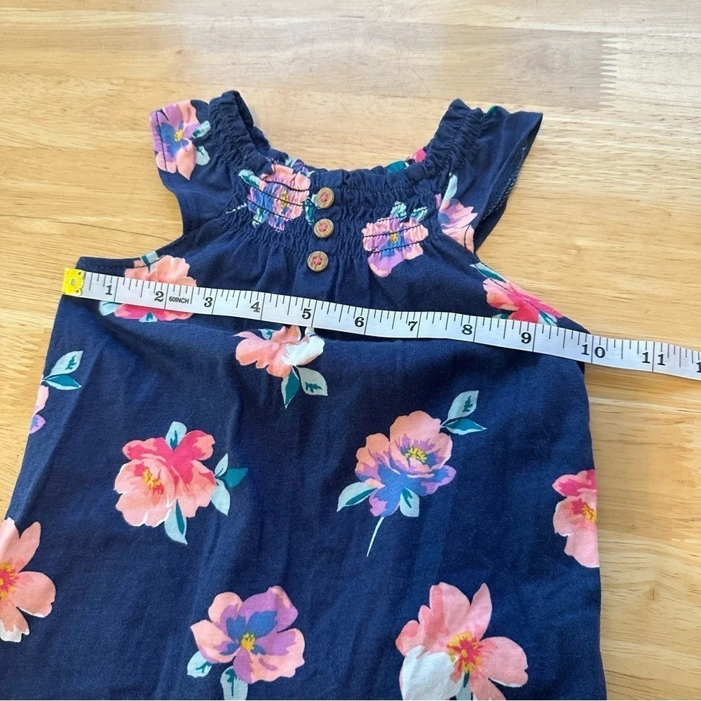 Carter's Baby Girl Navy Pink Floral Jumpsuit Blue 3M 3 Months Spring Summer